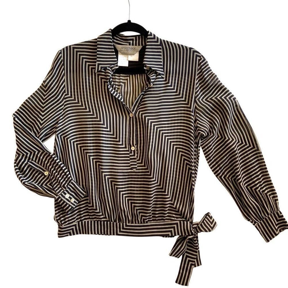 SPORTMAX Silk Blouse (Sz 8)